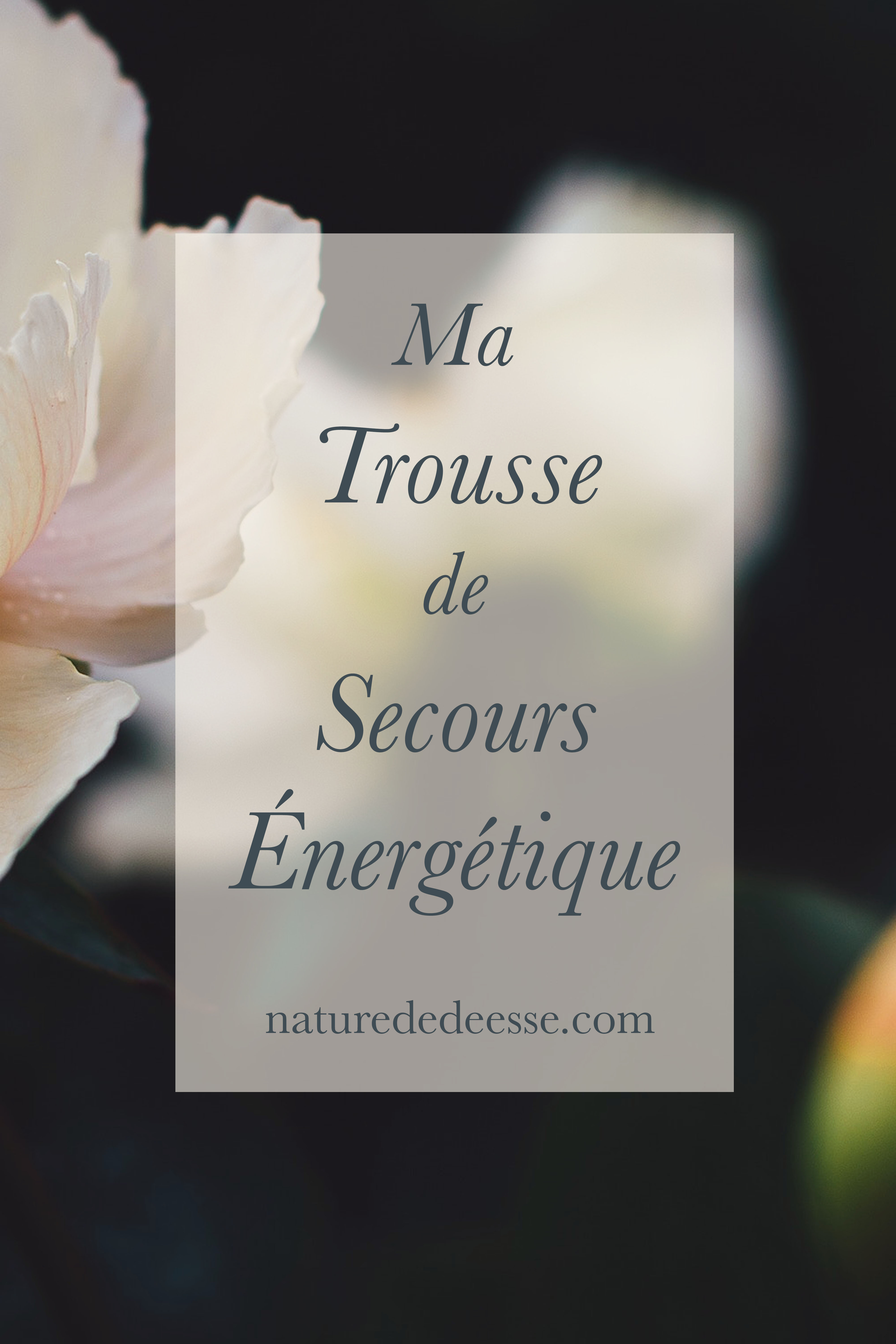 Je vais mal : Ma trousse de secours énergétiques Moments difficiles - Nature de déesse